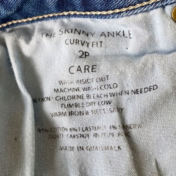 Ann Taylor Skinny Ankle Curvy Fit Jeans Blue Size 2P - Picture 9 of 10
